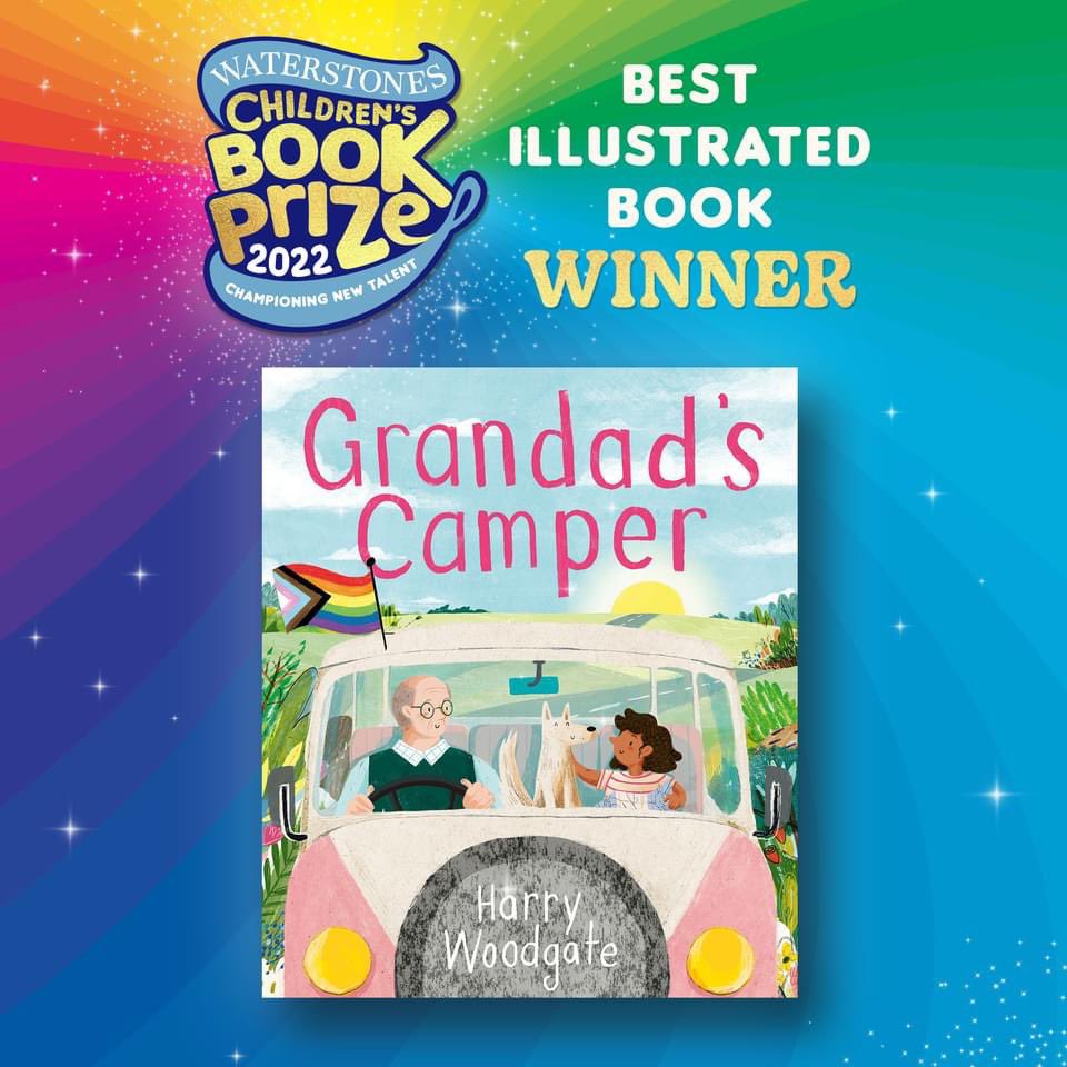 Best Illustrated Book goes to @harryewoodgate for Grandad’s Camper! 🏳️‍🌈🏳️‍⚧️👴🏻🚐

#WCBP22 #grandadscamper