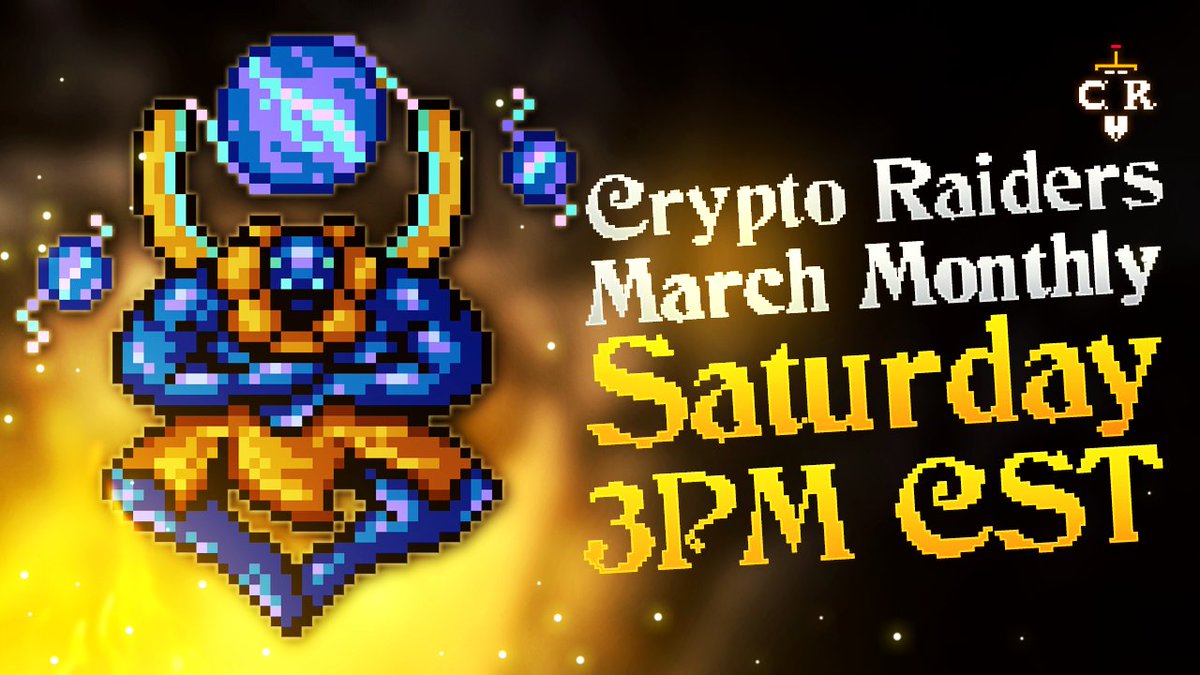 The March Duels Invitational Tournament will be this Saturday, 4/2 at 2:00 PM CST hosted by @merrickmoon  and <a href="/frizofsoul/">Friz of Soul</a> on twitch.tv/cryptoraiders

Stop by and watch the top Raiders duel it out for 300k $AURUM in prizes and enter some of our on-stream giveaways!