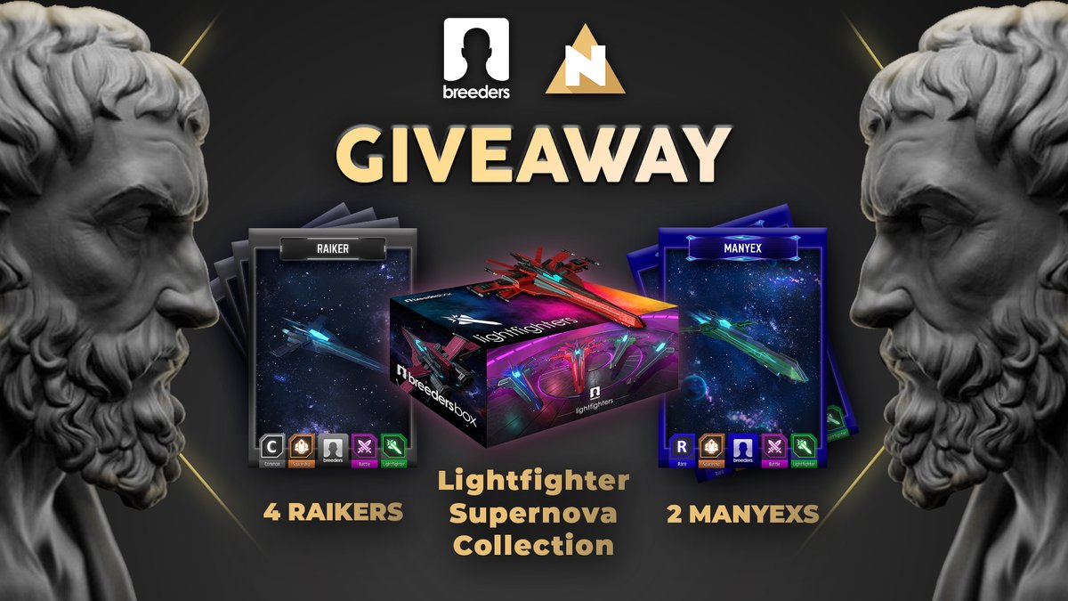 nfthorizon_io's tweet photo. To support our community we are giving away 𝗟𝗶𝗴𝗵𝘁𝗳𝗶𝗴𝗵𝘁𝗲𝗿 𝗦𝘂𝗽𝗲𝗿𝗻𝗼𝘃𝗮 𝗣𝗮𝗰𝗸, 𝟰𝘅 𝗥𝗮𝗶𝗸𝗲𝗿, 𝟮𝘅 𝗠𝗮𝗻𝘆𝗲𝘅 with a total value over $𝟮𝟬𝟬!🤩
━
🤖Follow @nfthorizon_io &amp; @breeders_zone
🤖Like &amp; RT
━
🗓️Ends on 3rd Apr at 13:00 UTC
#NFT #NFTGiveway https://t.co/PkWo0GU6lL