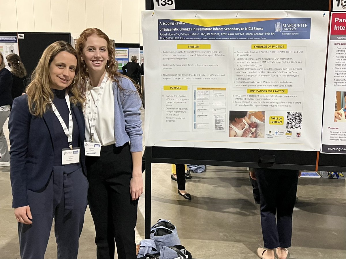 So excited to be back in person #MNRS2022 with <a href="/rmoore134/">Rachel Moore</a> sharing the results of our scoping review <a href="/MUNurses/">Marquette Nursing</a> #wearemarquette #bethedifference