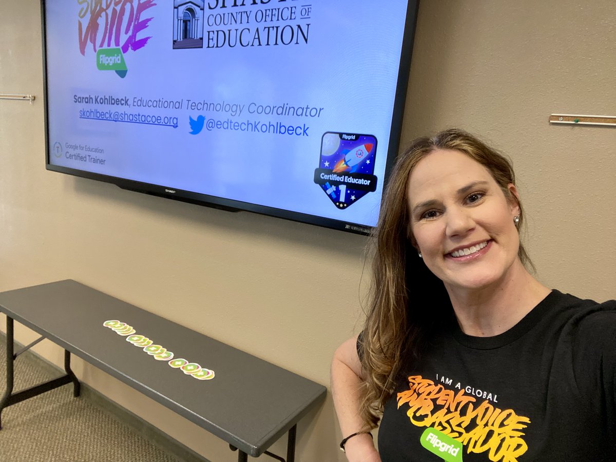 #FlipgridFever🔥✅ My @Flipgrid  pop-up training was 🔥🙌 Any staff who leaves a response on my 'Let's try one!' topic gets a @Flipgrid sticker.  (I may need more stickers.) 😳😎 ✌️💚 #FlipgridForAll #EmpowerEveryVoice