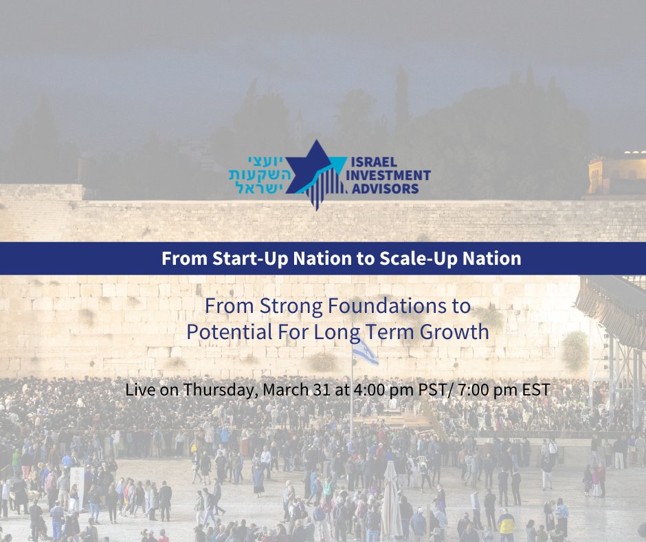 AdvisorsIsrael's tweet photo. Join us today at 4:00 PM PST/ 7:00 PM EST!
To register:
https://t.co/US50XGCUYQ https://t.co/HcoTF4OdRy