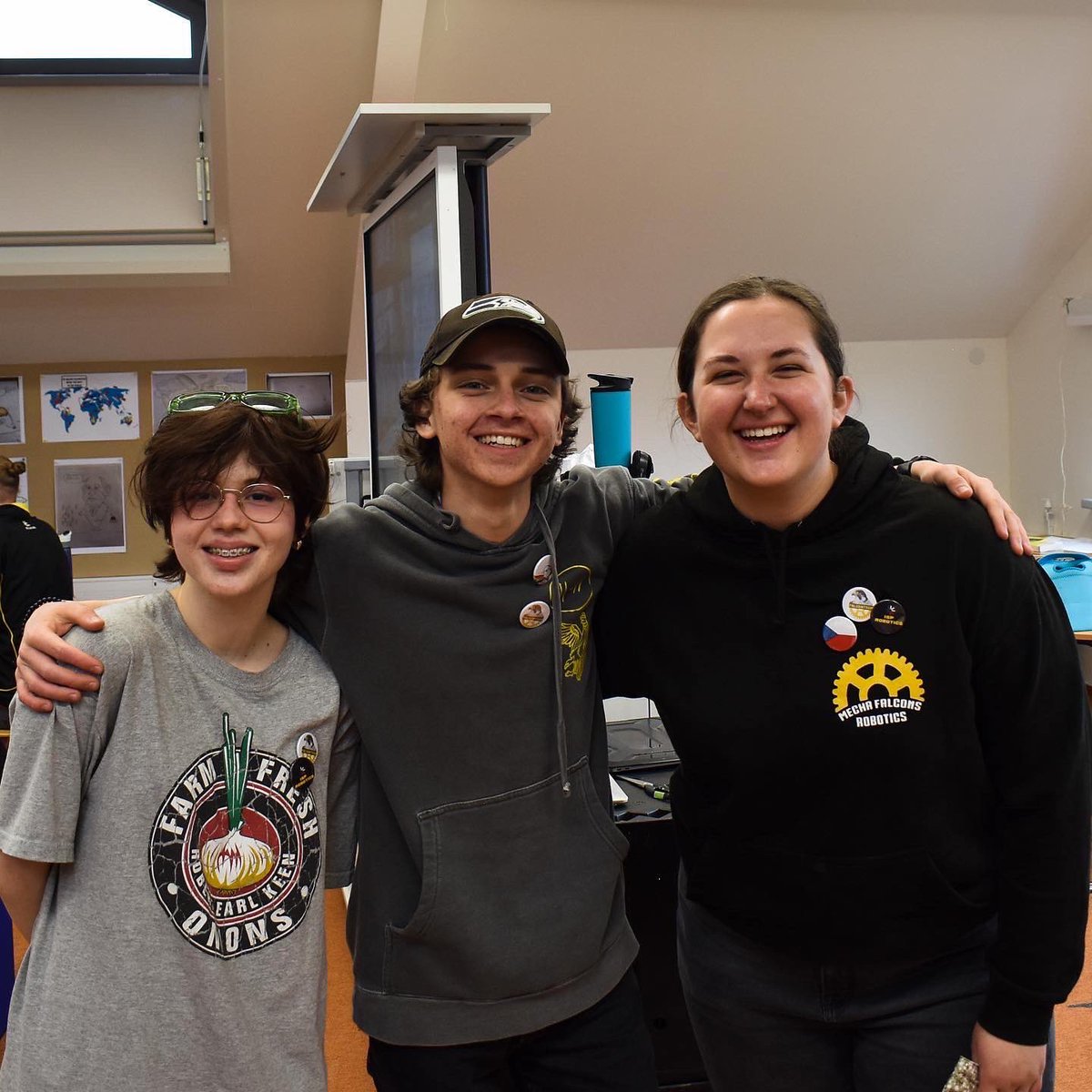 IspRobotics's tweet image. Last, but not least: the Logistics Team! The people who are behind all the cameras, posts, and keeps the team up float. 

Meet the Team!

Head Creators: Delanie S. &amp;amp; Sebastian S.
Strategist: Jana F. 
Referee: Tommy J.

#robotics #roboticscompetition #logistics #falcontech #vex