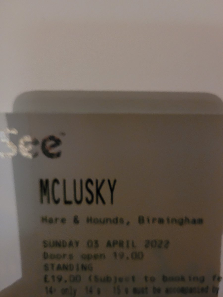 adpaskhughes's tweet photo. Sadly can no longer make mclusky in Birmingham on Sunday @shit_rock (same reason as all the rest) - not sold out yet, so how's about 2 for £20 (or best offer), if you can pick up from city centre tomorrow (Friday) https://t.co/u3Eled3IvM