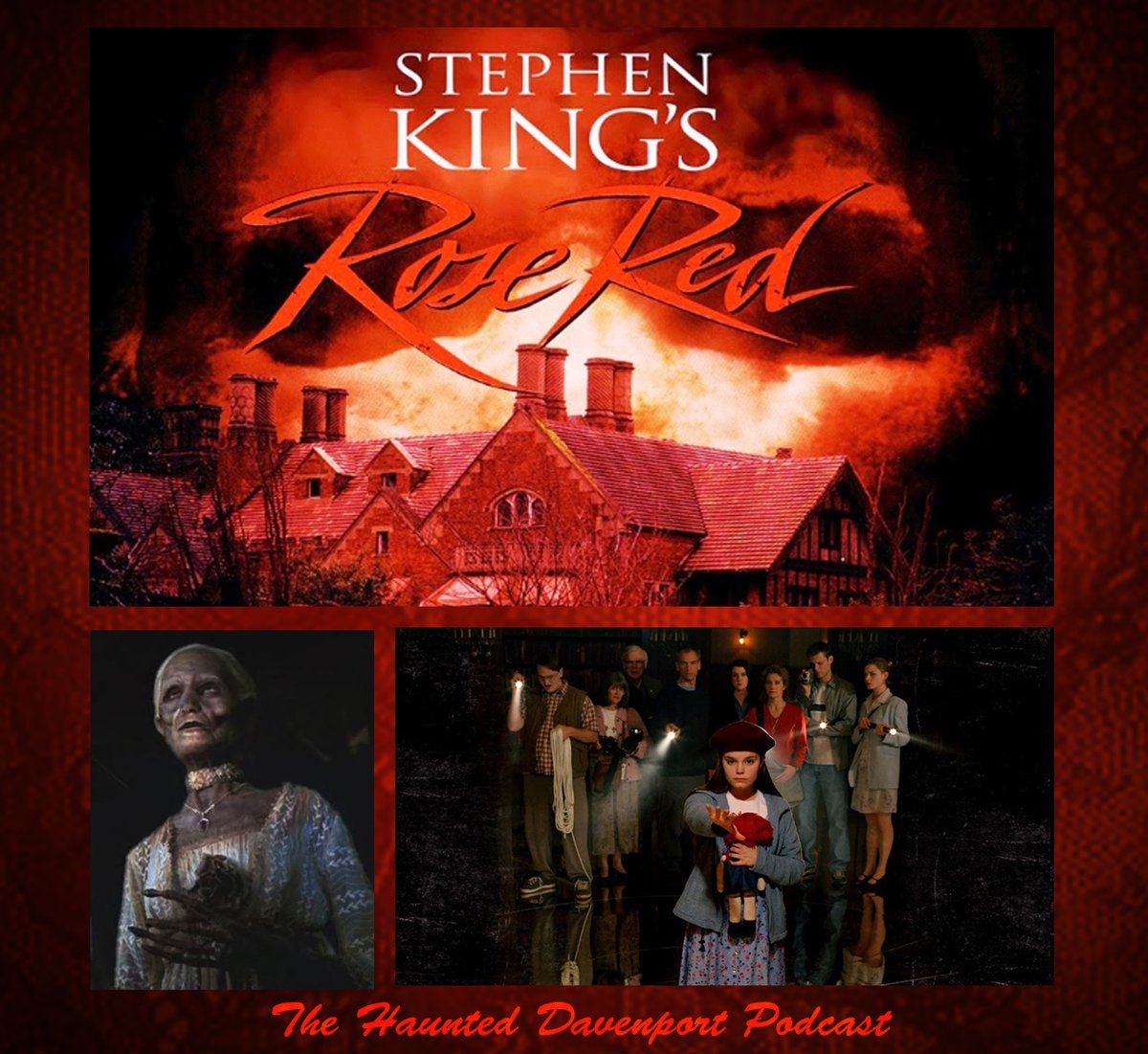 hauntedavenport's tweet photo. We have a spooky good time discussing the haunted house miniseries Rose Red from 2002. https://t.co/08hEezhBAU #stephenking #HauntedHouse #RoseRed #badhouse #madefortv https://t.co/kGBSyxXYMB