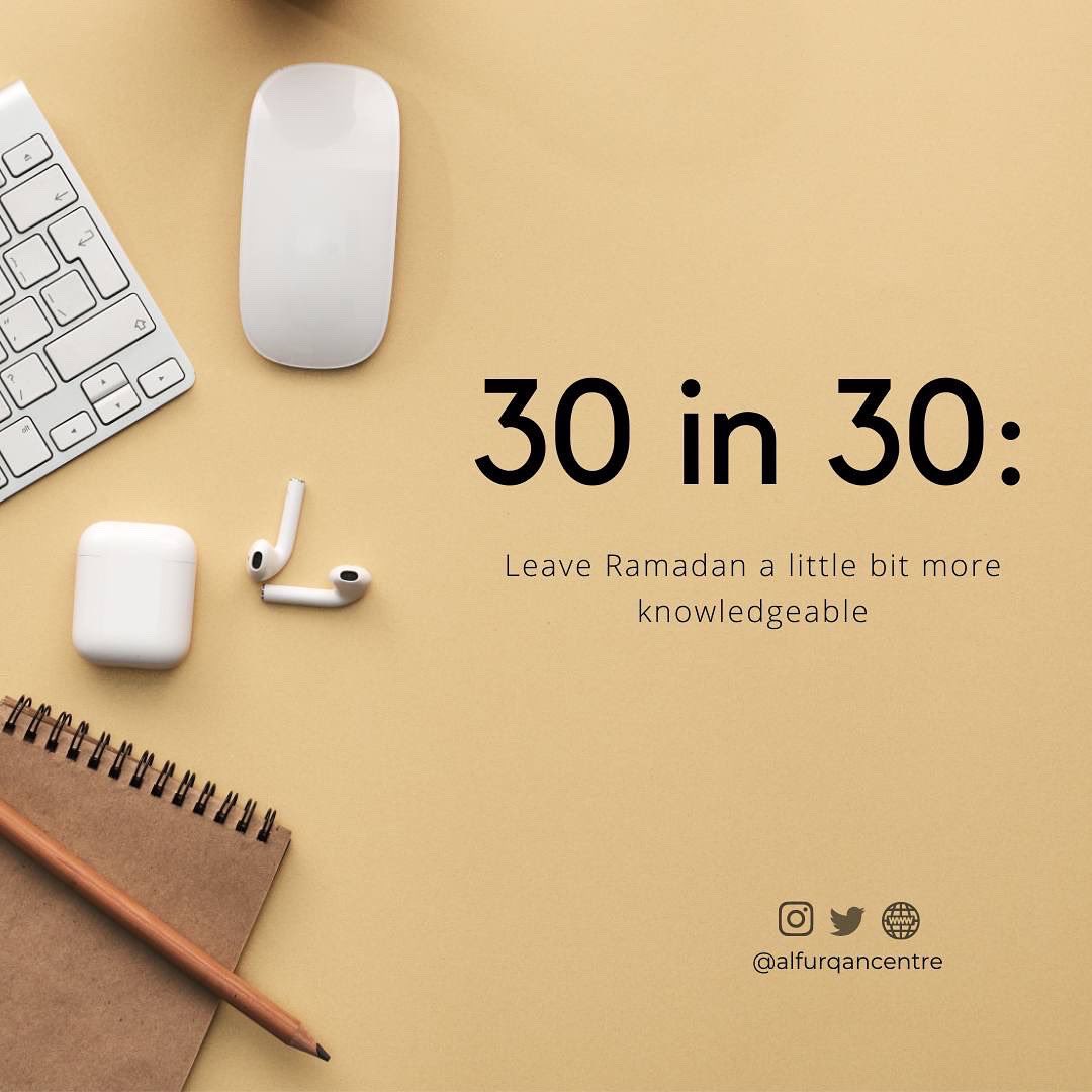 alfurqanleic's tweet photo. A Ramadan like no other
30 topics in 30 days

Al Furqan Centre presents the 30 in 30 program!

For each day of Ramadan, we will be sharing a short carousel post featuring a core message from the body of Islam  

[1/2] https://t.co/MXogGnxoI6