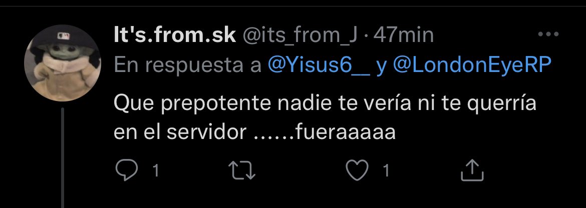 empiredn17's tweet photo. @Yisus6__ @LondonEyeRP Poner un tweet mostrando tu opinión y por poner la palabra “vacilando” haya estás respuestas: 
Sigo 🔽 https://t.co/7s8vh1znvv