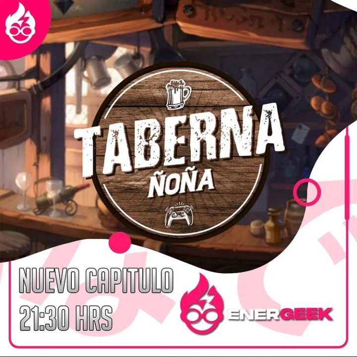 tabernanona's tweet photo. HOY NUEVO EPISODIO EN @energeekok 🤓🍻!!!
Hoy no te pierdas a través de la señal de Energeek un nuevo episodio del programa geek con más espíritu Teletrak de la televisión! 👀
Desde las 21:30 Hrs! Los esperamos en un nuevo episodio de #tabernañoña 🍻⚔️😁!!! https://t.co/fwoSh30Xof