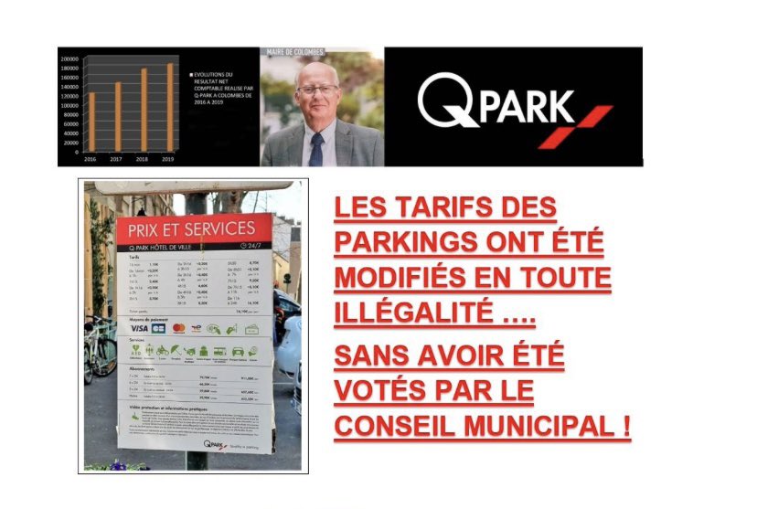 SaveLesAllees's tweet photo. En plus des pb d’environnement, les riverains ne sortent jamais gagnant de l’implantation d’un parking #QPark

Exemple, du Parking QPark à #Colombes qui subit régulièrement des augmentations de tarifs, y compris en période de crise
#AlleesLeonGambetta #StopParking #StopBeton https://t.co/CF53Lmujp6