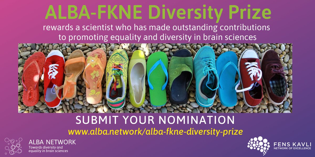 To honor the efforts of students and researchers in promoting #diversity in #neuroscience <a href="/network_alba/">ALBA Network</a> and <a href="/fenskavlinet/">FENS-Kavli Scholars</a> will award a Diversity Prize at #FENS2022. Nominations for the Diversity Prize will be open until April 4. Nominate a colleague today: bit.ly/3JfnyeE