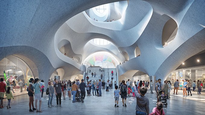 Earlier this week, <a href="/AMNH/">American Museum of Natural History</a> unveiled new details on the Richard Gilder Center for Science, Education and Innovation!  Learn more: nytimes.com/2022/03/28/art…