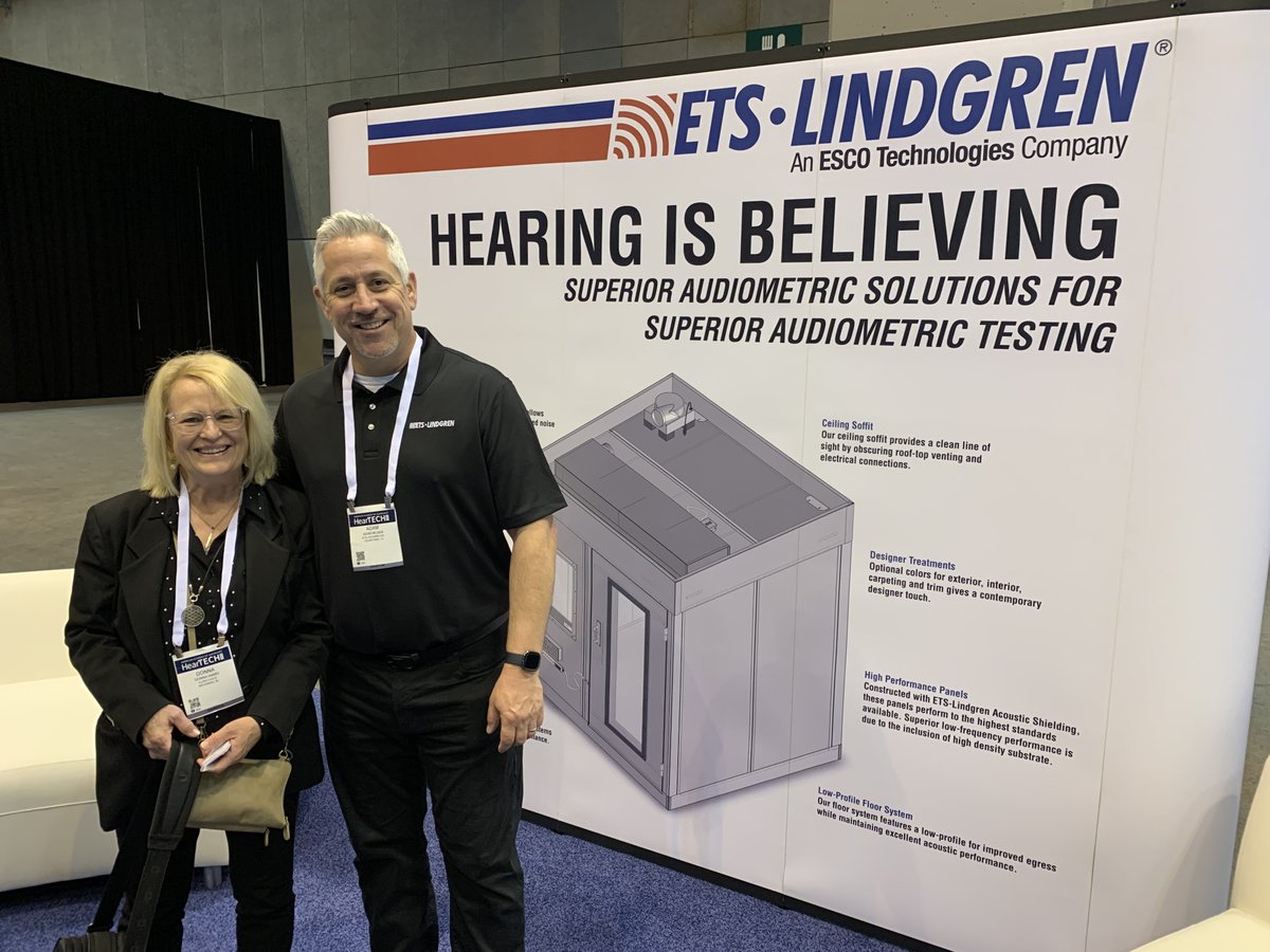 ETSLindgren's tweet photo. #TBT • 2017 + Today👂
Our Audiometrics Sales Coord Adam McAda back @AcademyofAuD #AAAConf17 & today w/ Donna Ward (MEDI) at #AAAConf22! He'll be in Booth 1901 today thru 6p CDT and tomorrow, 9a-3p CDT, ready to answer your questions about our Acoustical Solutions!
#HTE22 https://t.co/MWQapYHJlw