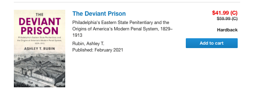 ashleytrubin's tweet photo. Excited to see #TheDeviantPrison available at a discounted price at the @cambUP_History virtual booth for #oah2022! https://t.co/zowK3gHsIy https://t.co/SutZN0FSPh