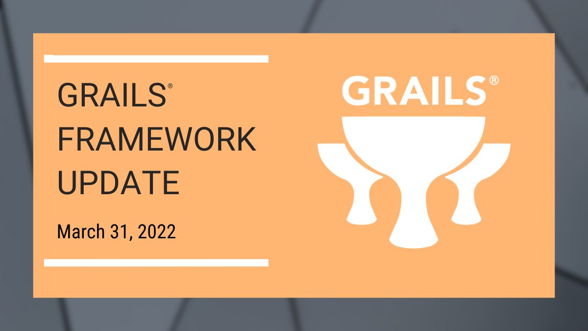 The Grails Framework on Twitter: "Please see our latest blog post for the  most up to date information regarding the Grails framework and the recent  Spring framework RCE. https://t.co/pZxl8t1R01 #grailsfw #groovylang  https://t.co/Mg9ZNUmAlV" /