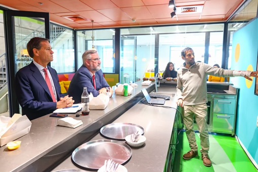 Indiana_EDC's tweet photo. #INIsrael | Enjoyed visiting @EquinomFoodTech and experiencing their impressive operations while doing a little ice cream taste testing. Equinom is a food-tech company driving the global transformation to appealing, non-GMO foods while creating a sustainable plant-based future. https://t.co/qLRU94BCOG