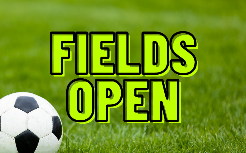 Fields are open today! Practices at Turner and games at Five Star are a go! Check other associations if you play elsewhere tonight.
