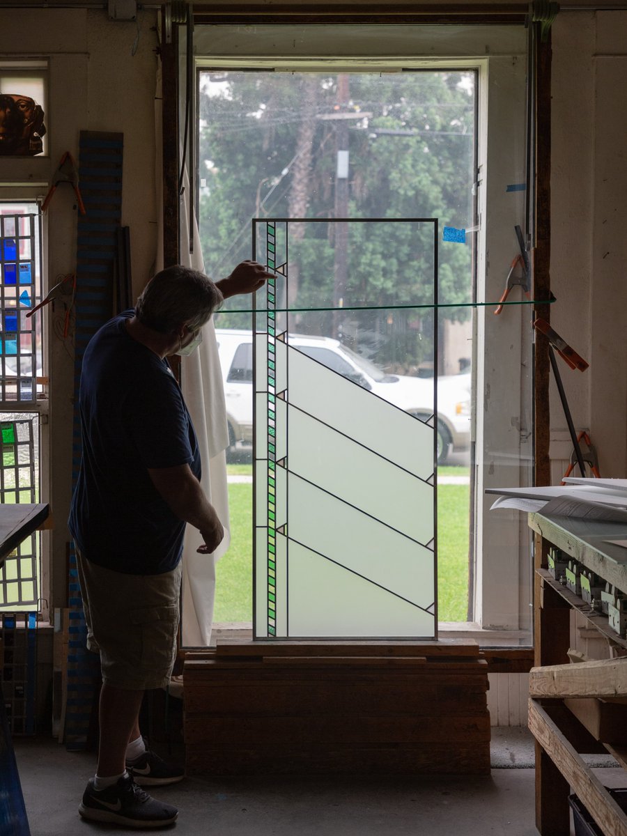 project_restore's tweet photo. #Throwback to #HollyhockHouse in 2020, when the restoration of the art-glass balcony doors in the Master Bedroom were completed.
@JudsonStudios 

#TBT #HollyhockHouse #FrankLloydWright https://t.co/7vWTnvvDXU