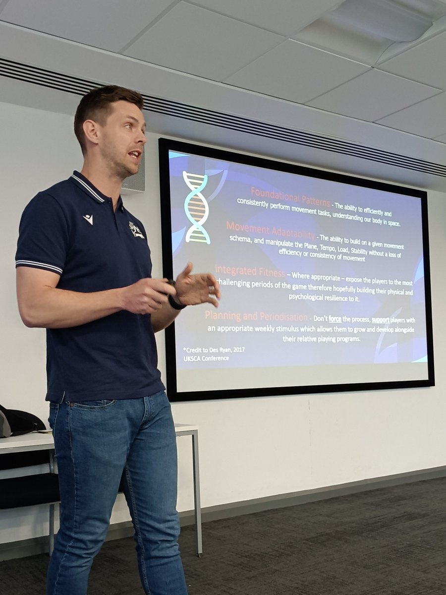 Thanks <a href="/Rob_Simpson7/">Rob Simpson</a> for coming to MMU today to present on his coaching philosophy at <a href="/SaleSharksAcad/">Sale Sharks Academy</a> 🦈It was a fantastic presentation for our Applied S&amp;C students. Very informative and lots of bits I will be implementing too 🏃