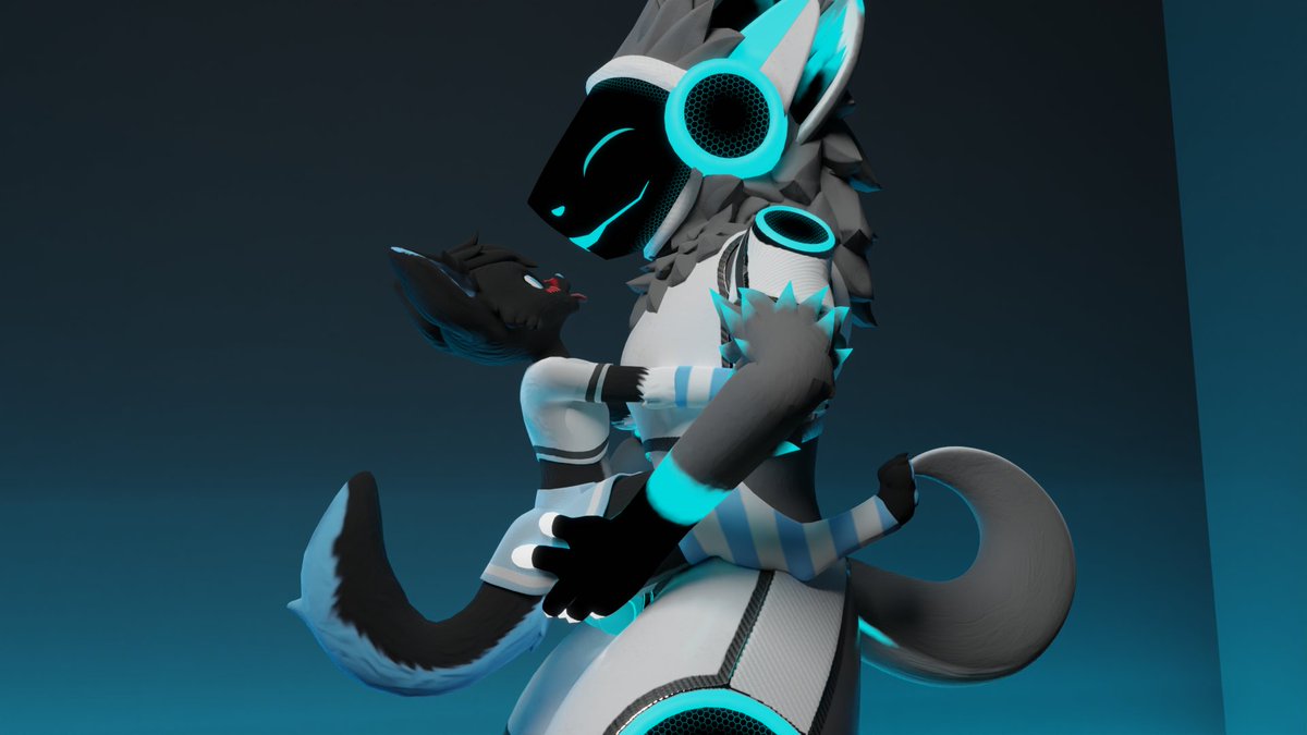 AnsProtogenAD's tweet photo. A render I made of me and my bf https://t.co/cxXbyqUsAF