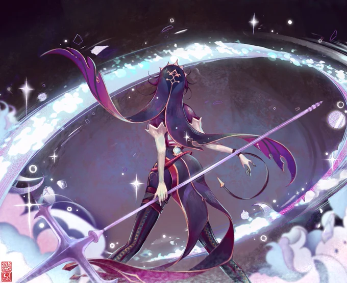 rosaria for genshin tarot! ❄️
[action card · 1/3] #原神 