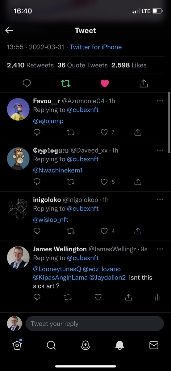 JamesWellingz's tweet photo. @cubexnft done ✅ https://t.co/SkqlKFW4yz