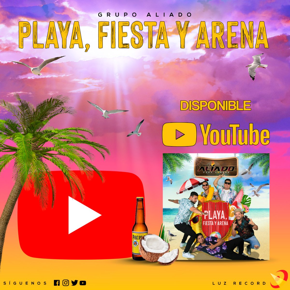 En Mazatlán estamos todos tomando el sol...🎶😎🍻 El video ya esta disponible, disfrútalo a través de <a href="/YouTube/">YouTube</a> ▶ 

#playa #fiesta #arena #SemanaSanta #ss2022 #mazatlan #puralumbre🔥