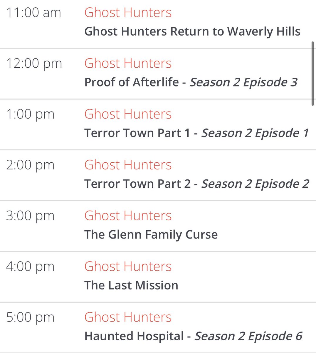 Get your binge on with a marathon of A&amp;E .<a href="/ghosthunters/">Ghost Hunters</a> on @vice today until 5pm PST/ 8pm EST! 👻