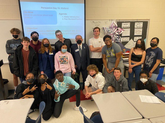 Thank you to all our guests, those pictured and unpictured, for taking time out of their busy schedules to meet with us and give advice on how to perfect our stump speeches! <a href="/AdamEbbin/">Adam Ebbin 🇺🇦</a> <a href="/EBPforVA/">Delegate Elizabeth Bennett-Parker</a> <a href="/justindotnet/">Justin Wilson</a> <a href="/CanekForCouncil/">Canek Aguirre</a>