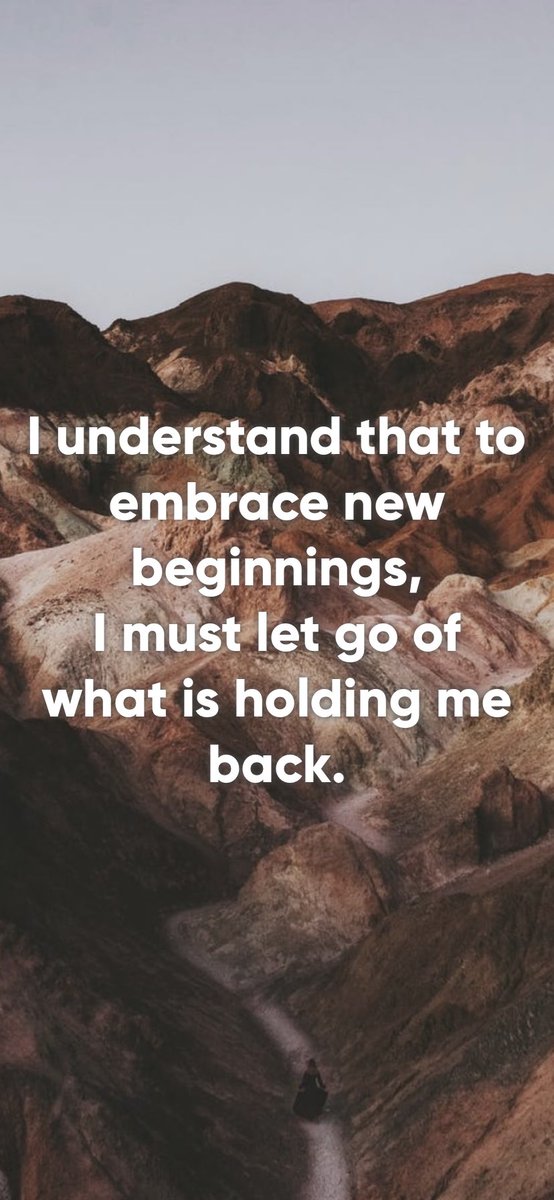 Kasberrii's tweet photo. I understand that to embrace new beginnings, I must let go of what is holding me back.
 #iam #affirmation #wealth #money https://t.co/X6NfmoJwTp