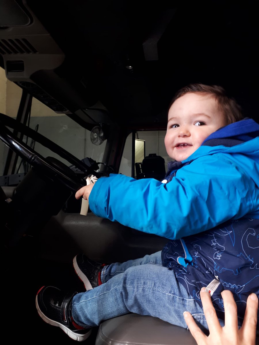 TGTomas's tweet photo. @WhitbyFire made Logans day. His love of trucks is off the charts. And he always makes fire truck sounds when he hears them. https://t.co/iGj9lsNLtN