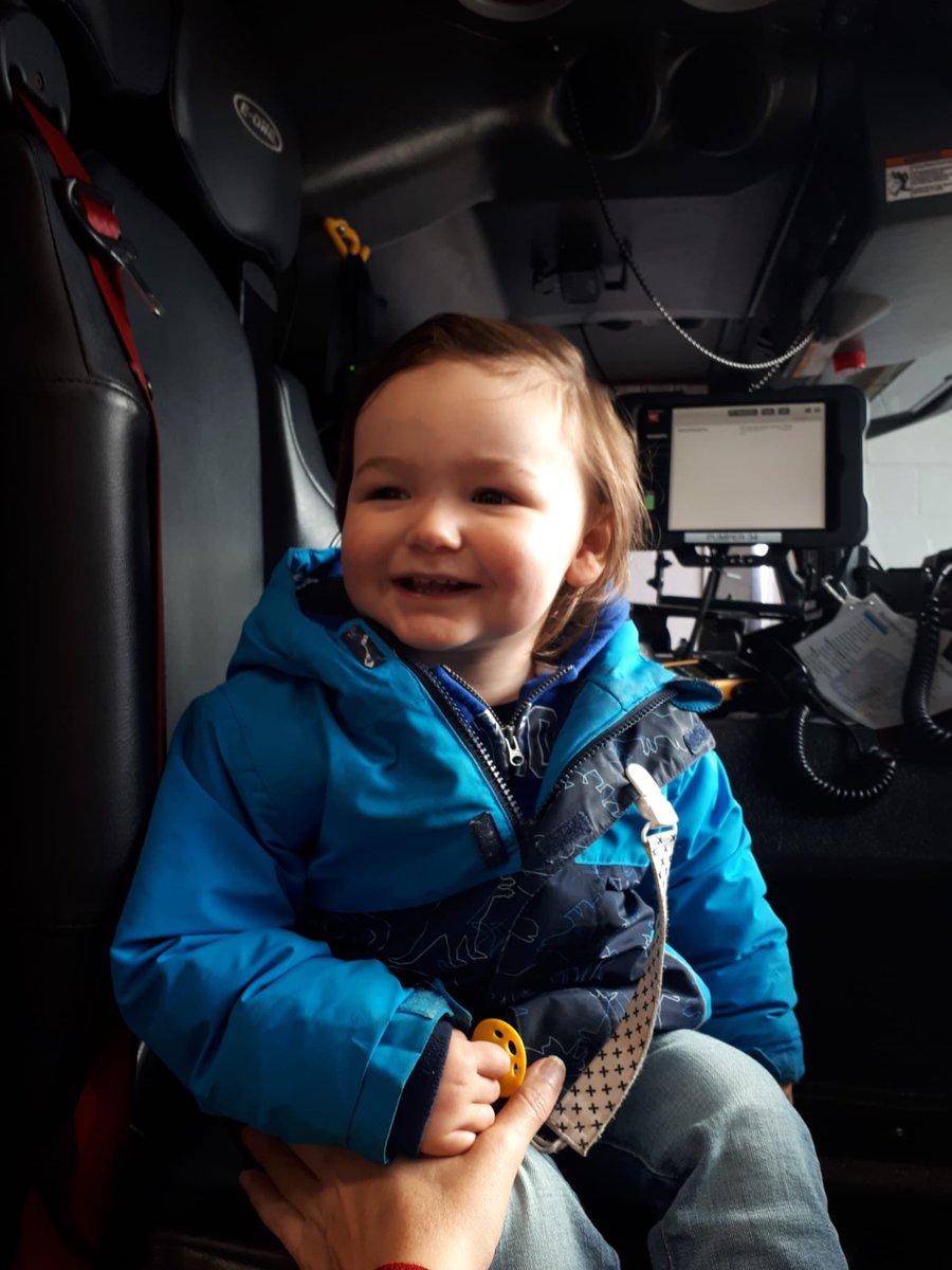 TGTomas's tweet photo. @WhitbyFire made Logans day. His love of trucks is off the charts. And he always makes fire truck sounds when he hears them. https://t.co/iGj9lsNLtN