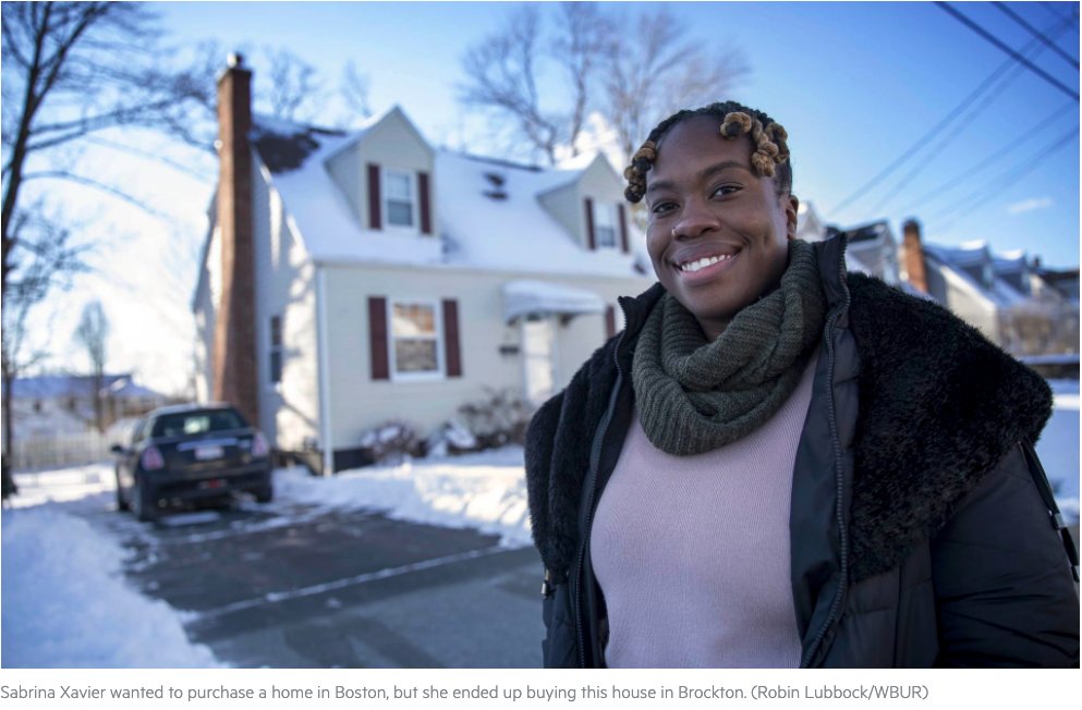 “Hopefully things change in Boston where, you know, we're not being pushed out,” said Sabrina Xavier. 

Xavier left Boston to make her dream of owning a home come true. She’s worried Black and brown folks often aren't able to buy in the city. wbur.fm/36VS8vD