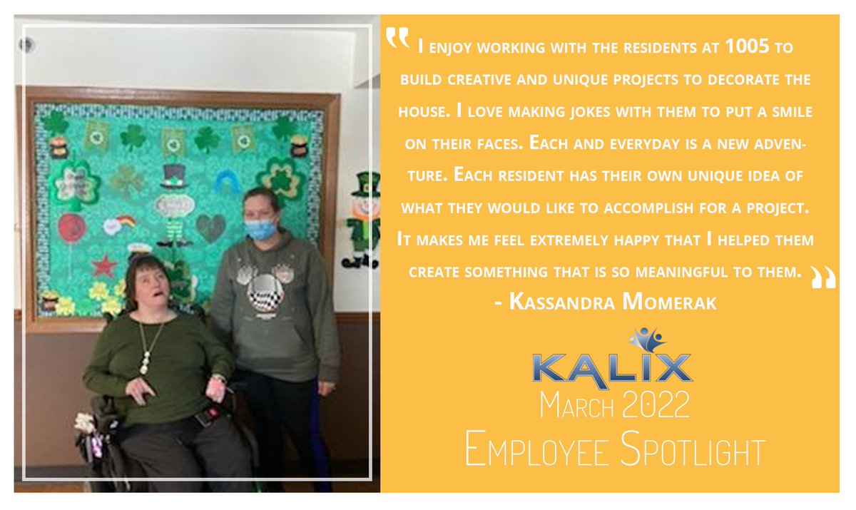 KalixND's tweet photo. Congrats to Kalix March Spotlight recipients: Bonnie Pedersen and Kassandra Momerak.  Thanks for all you do to enrich peoples lives! 
 #KalixRocks #Spotlight https://t.co/myjZaVVfro