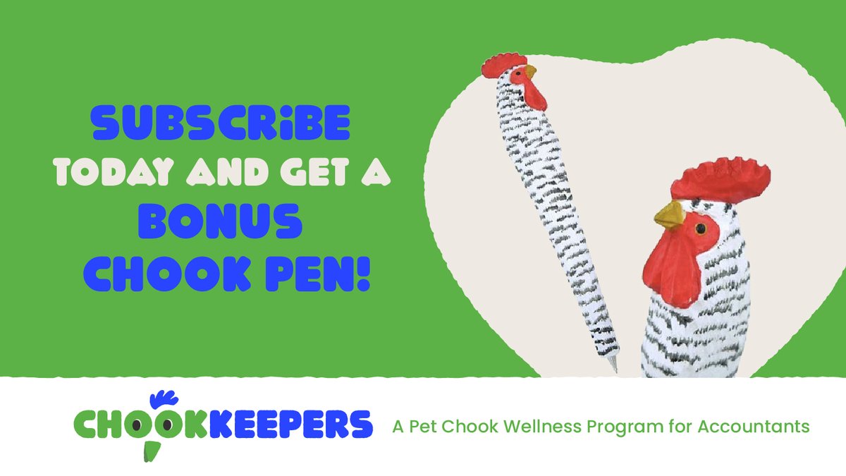 SBO_Financial's tweet image. Be an employer of choice and make your team happier and more productive with Chookkeepers – A Pet Chook Wellness Program for Accountants. 

Launching soon! 🐔

#Chookkeepers #DontCookTheBookBooks #SBOFinancial