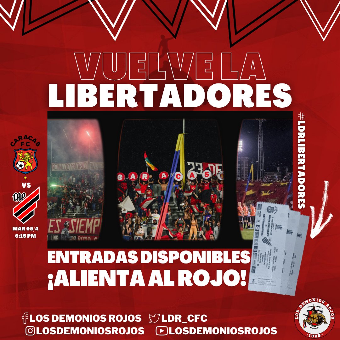 LDR_CFC's tweet photo. ¡Todos al olímpico!🏟️
Vuelve las noches de @Libertadores a la capital, asegura tu entrada con nosotros y vive el carnaval más grande del país en esta vuelta al torneo más importante de nuestro continente!
Asiste.
#LDRLIBERTADORES https://t.co/8x14zLKudM