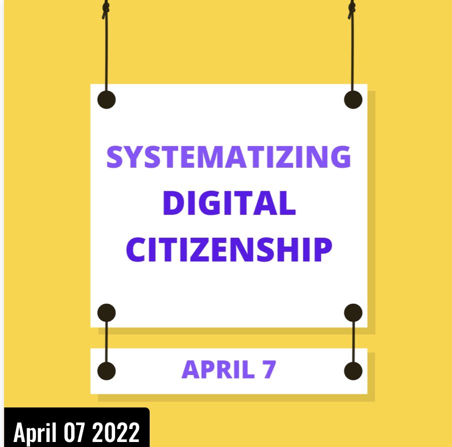 reneehobbs's tweet photo. Mark your calendar for Thursday April 7 when @DrKMattson & LeeAnn Lindsey offer their fine insight on teaching digital citizenship! #digiURI #digcit #edtech https://t.co/riC2zBcFmV https://t.co/li4rgNzcSl