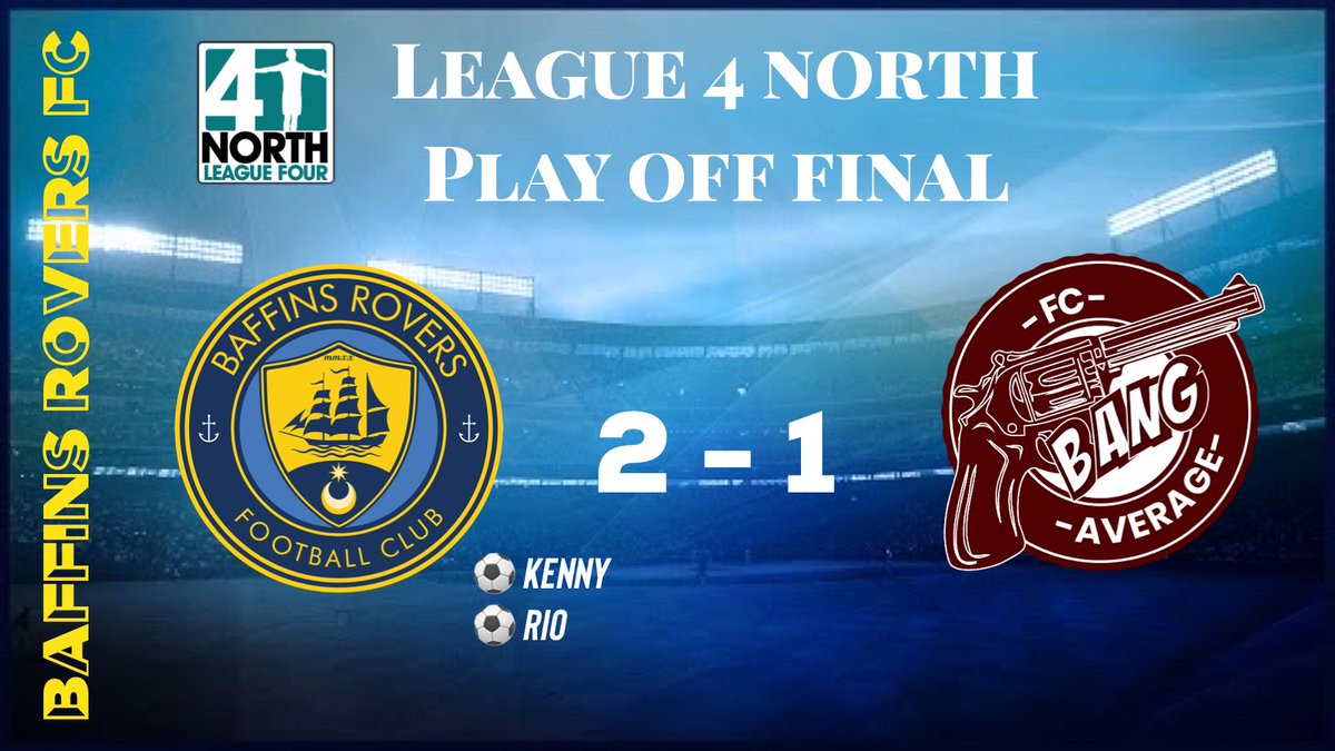 Baffinsroversfc's tweet photo. Say we are going up say we are going up!! 🎶 

🥅 ⚽️ 
@KennyFitzy2000 
@VpgRio 

🗣 Top class season ! From the whole squad. I’ve been blessed with a top class core for a long time 👏🏻 

England premier - 4th 👏🏻 
Europe - promotion 🆙 😍

#UpTheBaffins 🔵🟡

@OfficialVPG  @VPGUK https://t.co/bvOZHOFzUB