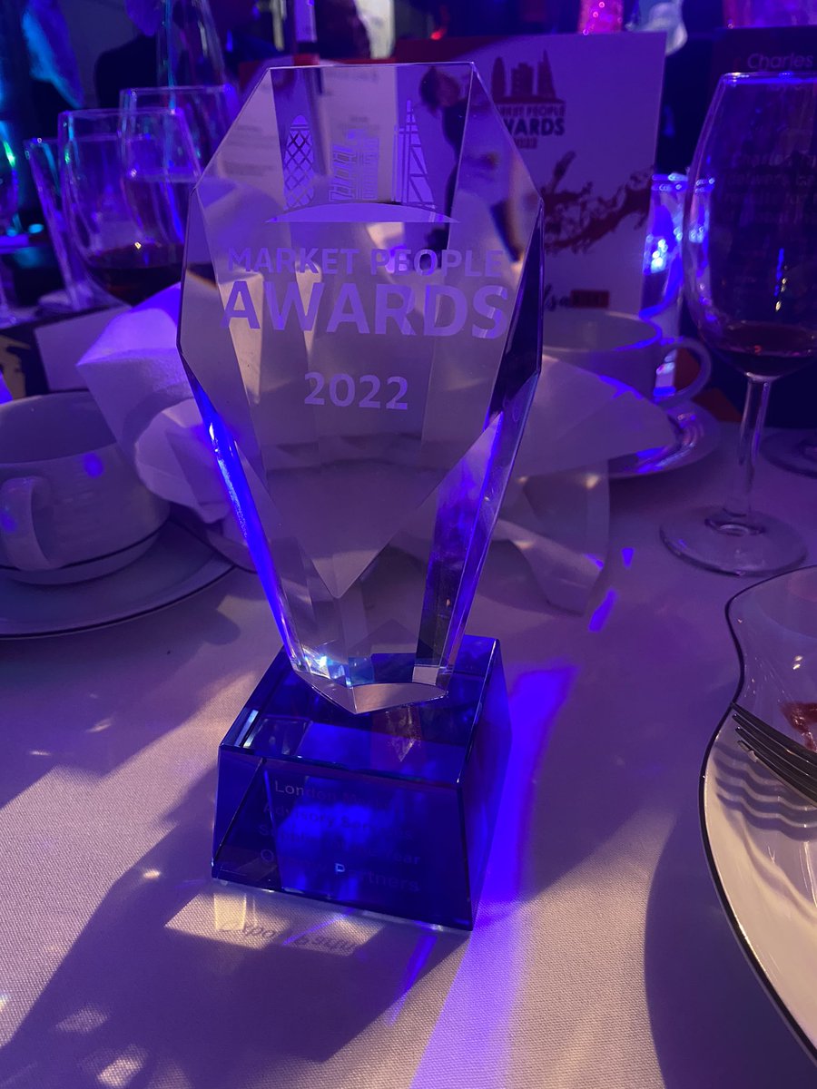BrownGreg2's tweet photo. So proud of @OxbowPartners for picking up the @LMForums award for Advisory Services Supplier of the Year 2022! https://t.co/c7jty3U07b