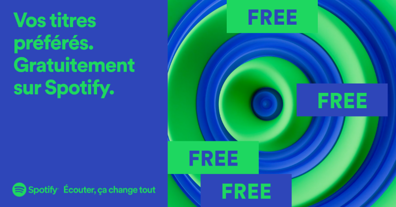 Spotify's tweet photo. Écoutez ce que vous aimez. En accès gratuit sur Spotify.