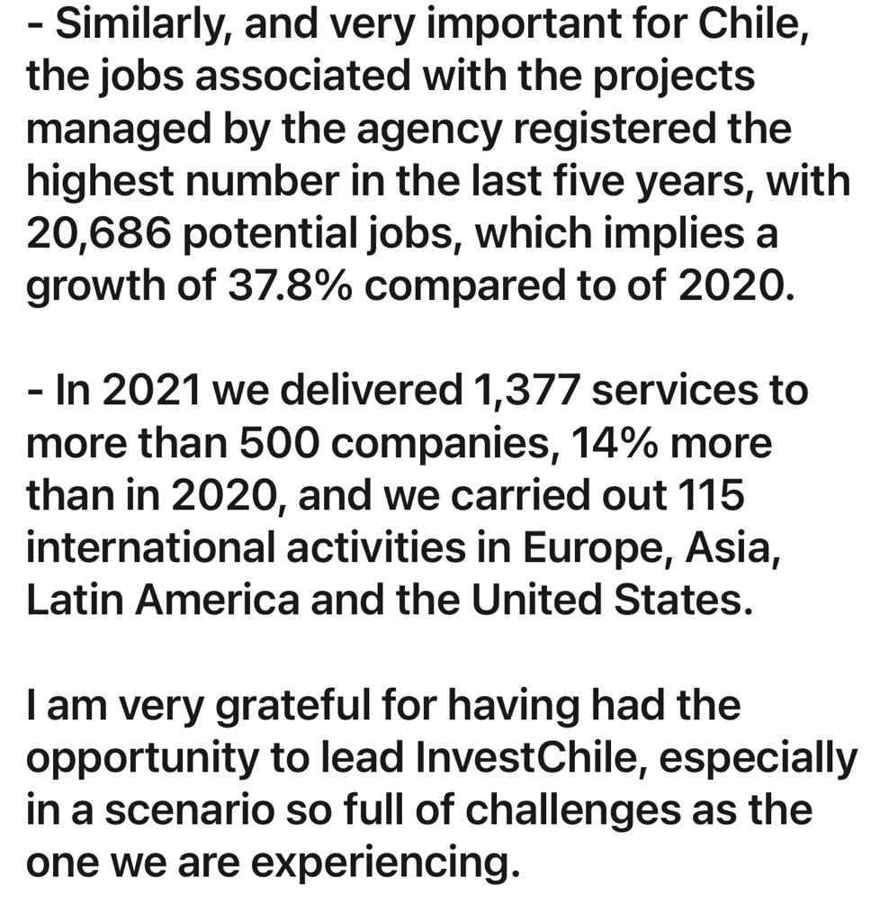 arodriguezrowe's tweet photo. Today I leave my position as Managing Director of @InvestChile... https://t.co/Blqes6m5bY