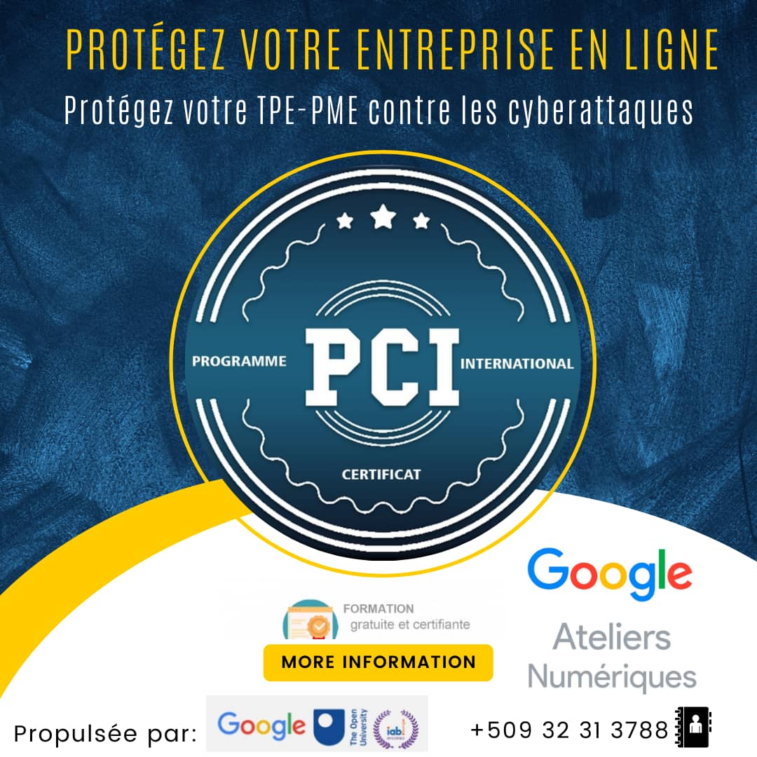ProgramPCI's tweet photo. Le staff PCI, vous propose un programme de formation créé par:
1- Google Atéliers Numétique
2- Cybermalveillance gouvernement français
3- The Open University
FORMATION COMPLÈTEMENT GRATUITE.
____________________________
Staff Communication PCI https://t.co/gXIN6yIFDJ