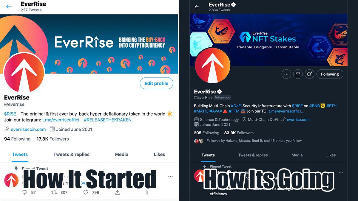 EverRise's tweet photo. How It Started vs. How It’s Going https://t.co/65Q2Mqi3ry