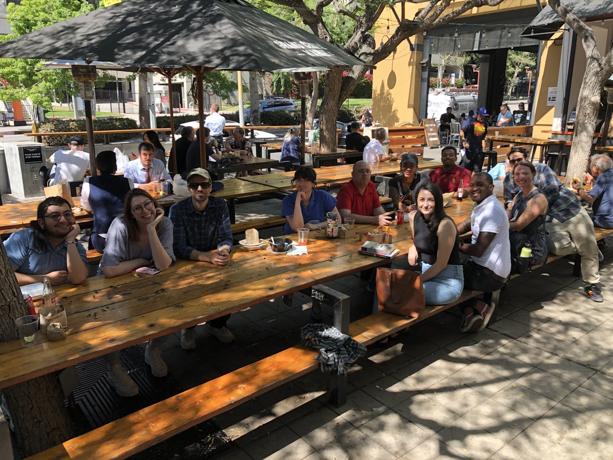 altafieldnotes's tweet photo. Alta’s LA staff are dusting off their in-office workspaces and enjoying in-office collaboration once again. This  was followed by a celebratory visit to our team’s go-to table at Grand Central Market. #AltaFieldNotes https://t.co/sTERVMXicY