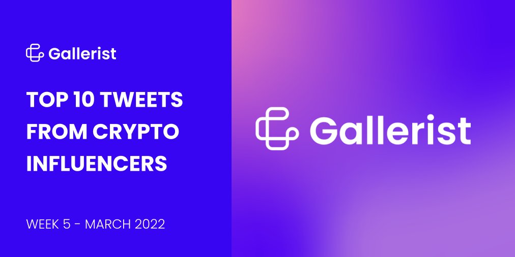 GalleristToken's tweet photo. The 2nd Series of the Top 10 tweets from Crypto Influencers is out.

Read here:  https://t.co/LRd5SfwrUK

#NFTartist #LunarCrush #CryptocurrencyNews #nftcollector #NFTCollection #Cryptoinfluencers https://t.co/4wqD41DEpZ