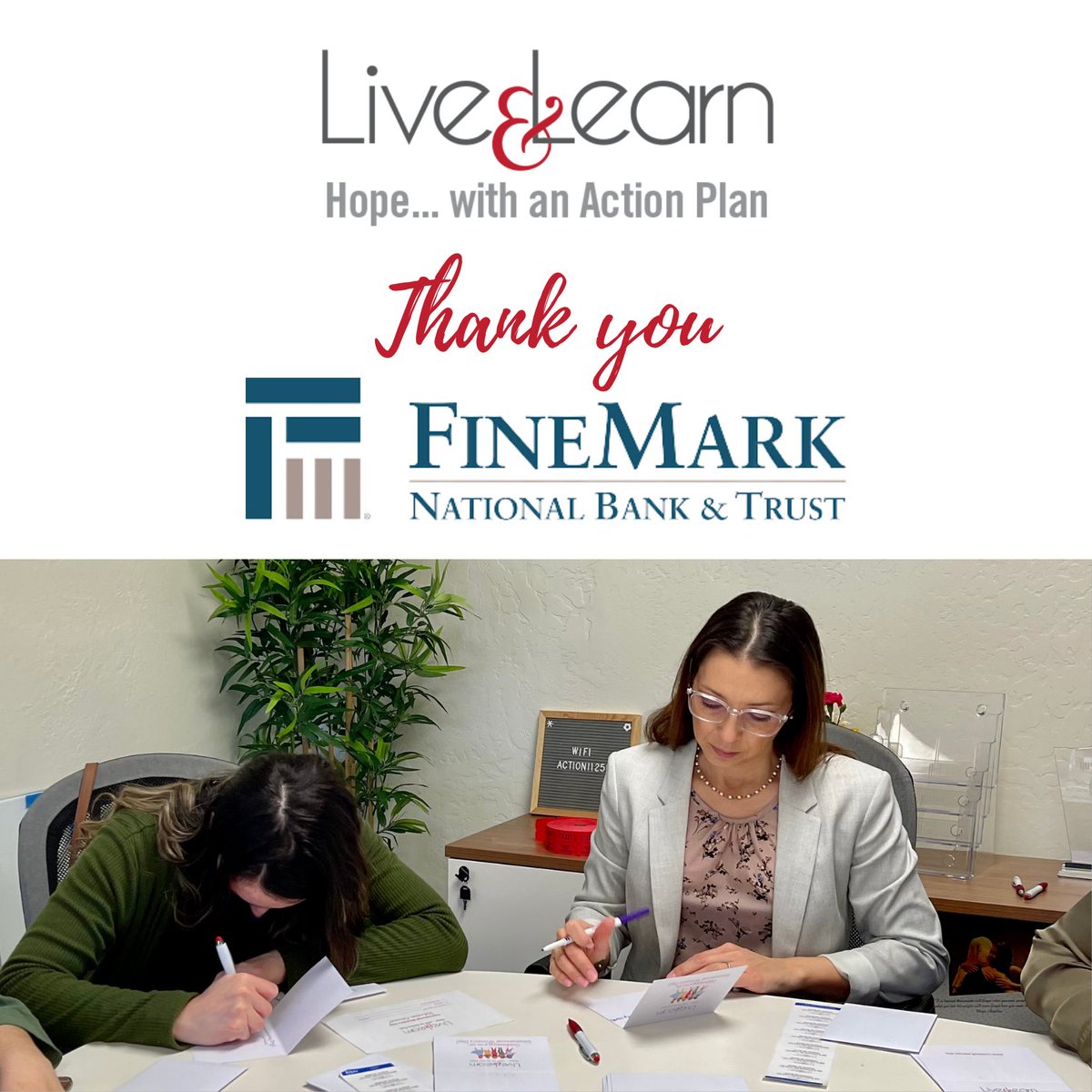 liveandlearnaz's tweet photo. Thank you @finemarkbank for donating to Live & Learn so that we can empower Maricopa Women to Break the Cycle!
#GiveHope #empowerwomen #hopewithaplan #Finemark #Phoenix https://t.co/Mr9D0drKQP