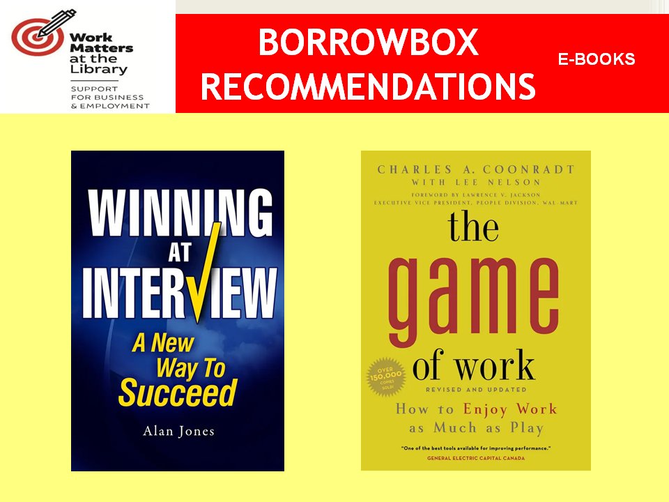 louthcoco's tweet photo. Take a look @BorrowBox for a few ideas on how you can change the way you think and approach job interviews. Be inspired by βThe Game of Workβ which has helped managers and employees experience increased job enjoyment. #louthlibraries #workmattersatthelibrary #DropIn @LibrariesIre https://t.co/y3qK0KJYc5