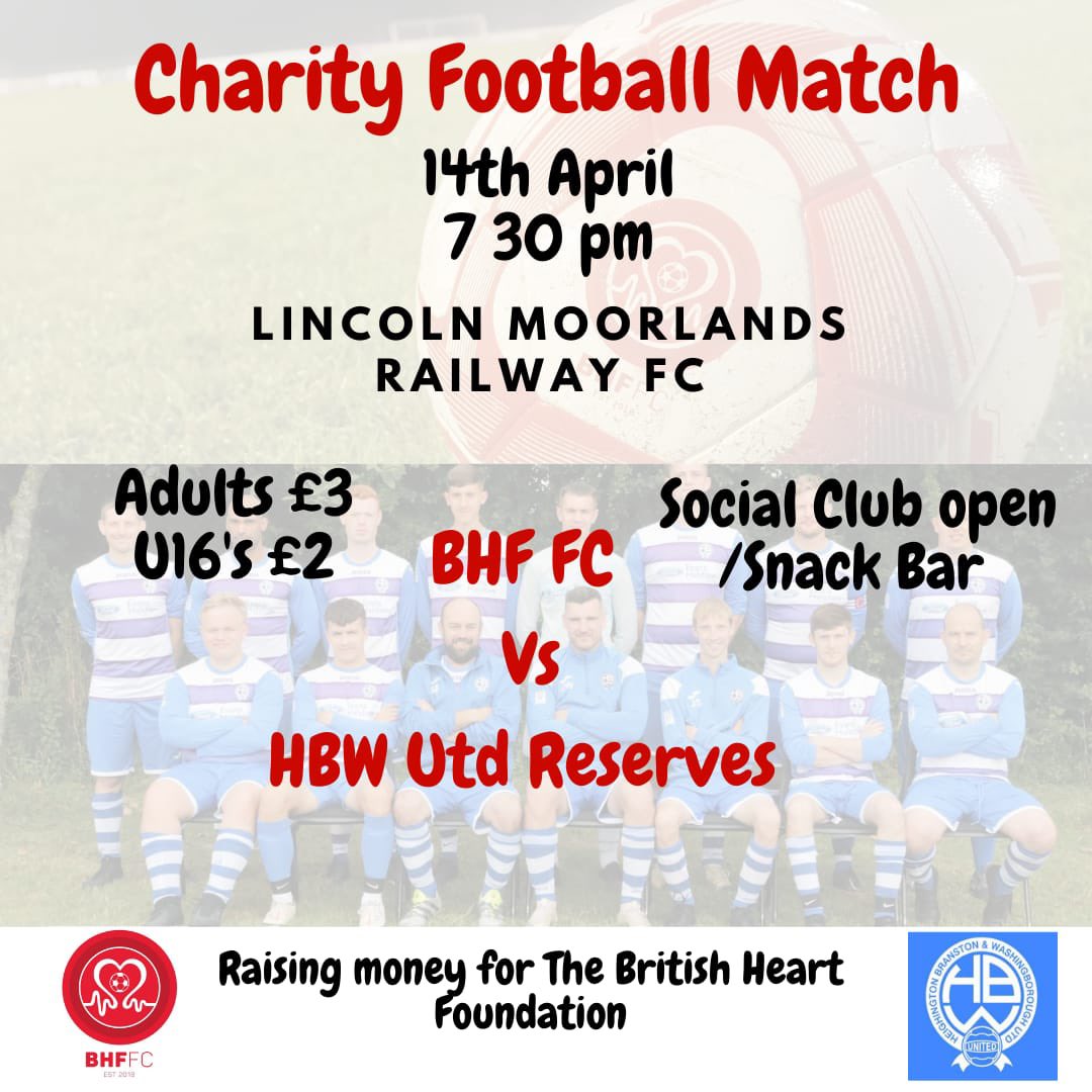 Please share and help get as many people down there as possible!
Fundraising for British heart foundation. <a href="/fc_bhf/">BHF FC ⚽️❤</a>