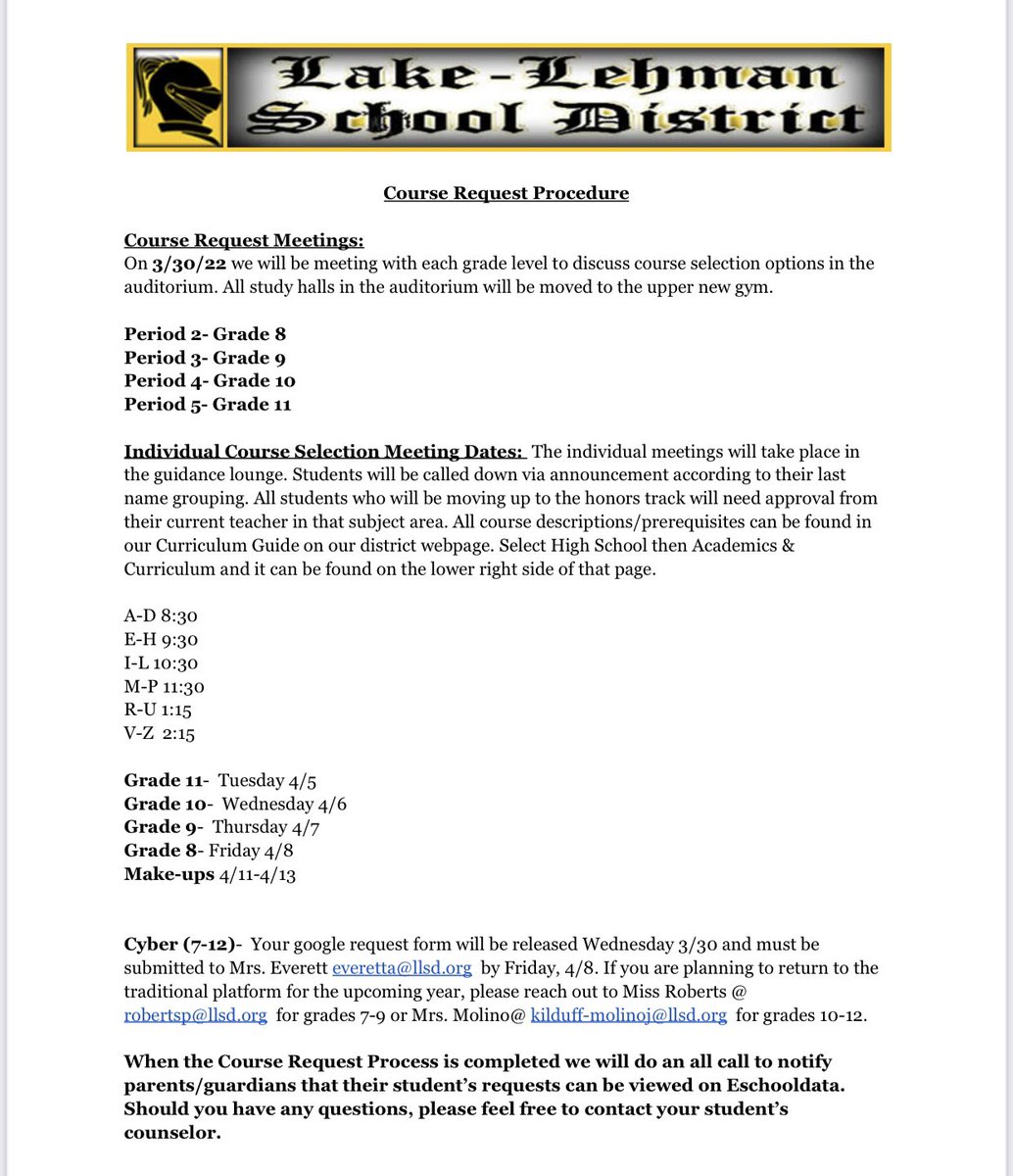 Lake-Lehman Guidance (@llguidance) on Twitter photo 