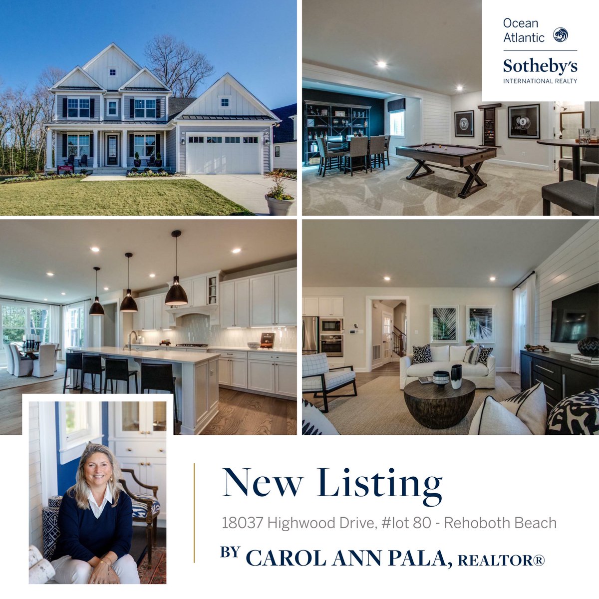capala's tweet image. OPEN HOUSE THIS SATURDAY/SUNDAY 4/2 - 4/3 11-1PM
It's a stunning home in Rehoboth and you can be in by the summer! Give me a call if your interested, I would love to give you a private tour. Offered at $1,195.000
Carol Ann Pala
Ocean Atlantic Sotheby's
302-312-1794