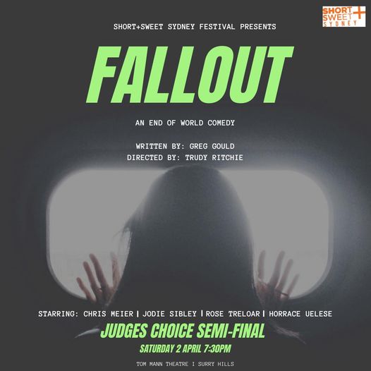 nowordfor's tweet photo. My play Fallout is in the Judge's Choice Semi-Final of Short+Sweet Sydney tomorrow night! Big thanks to Trudy and her cast for seeing this one through after some big delays! https://t.co/hwgqWTMuqf